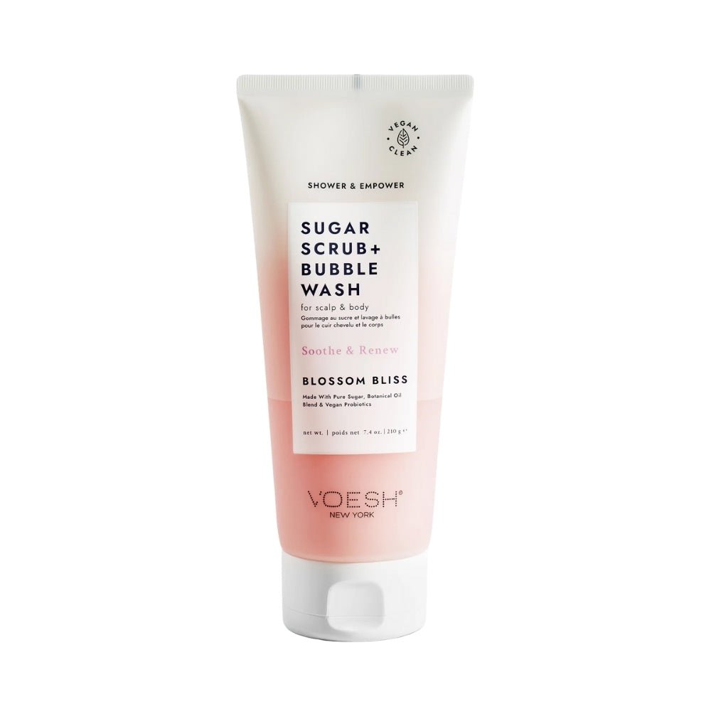 Voesh Sugar Scrub &amp; Bubble Wash - Blossom Bliss 210g - Beauty Tribe