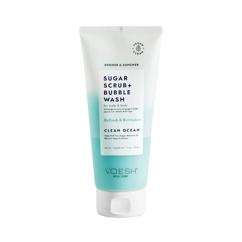 Voesh Sugar Scrub &amp; Bubble Wash - Clean Ocean 210g - Beauty Tribe