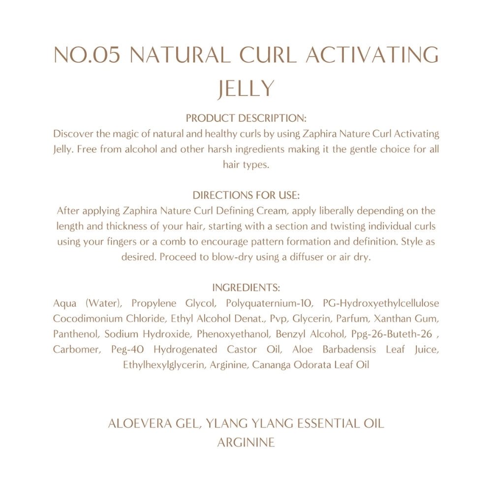 Zaphira Natural Curl Activating Jelly 250ml - Beauty Tribe