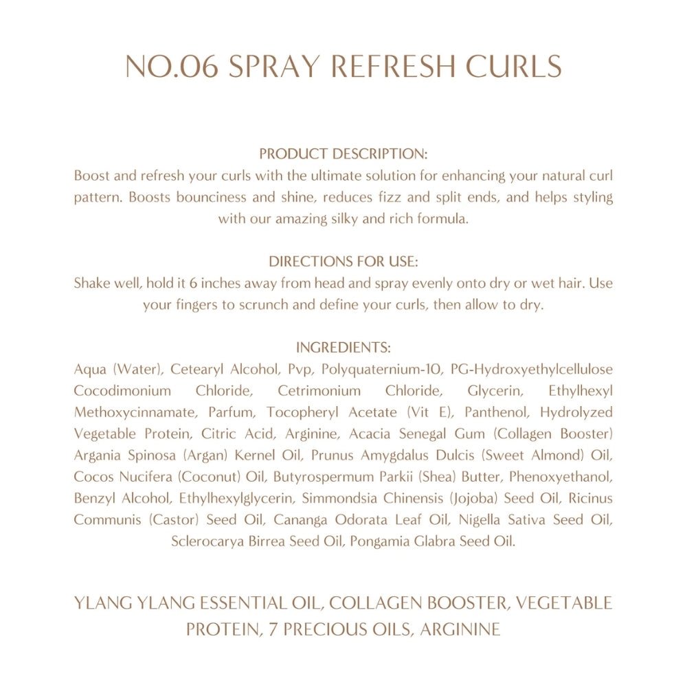 Zaphira Spray Refresh Curls 250ml - Beauty Tribe