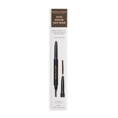 Makeup Revolution-Duo Brow Pencil Dark Brown