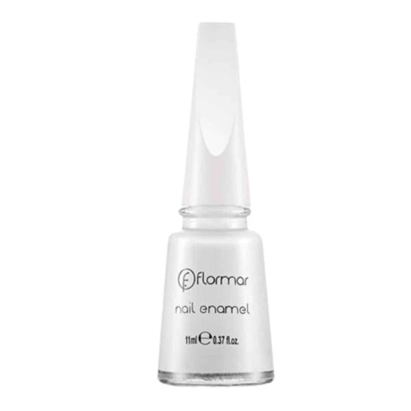 Flormar Classic Nail Enamel With New Improved Formula & Thicker Brush-400 Bright White