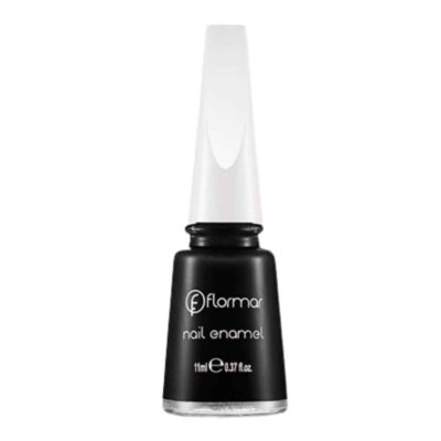 Flormar Classic Nail Enamel with new improved formula & thicker brush – 313 Black Minimalism