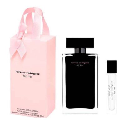 NARCISO RODRIGUEZ EDT FOR WOMEN  100ML+ PURE MUSC EDP 10ML TRAVEL SET