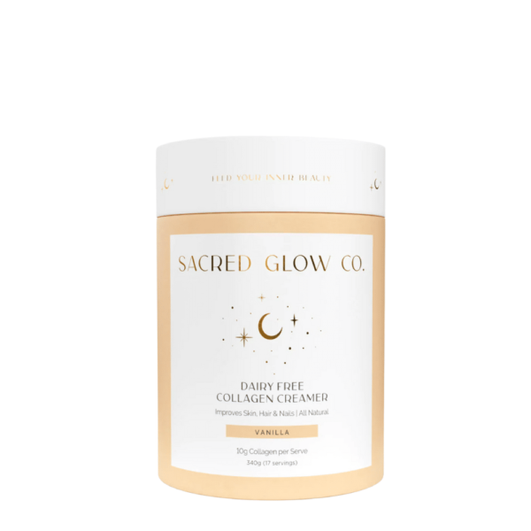 Sacred Glow Co Collagen Creamer Dairy Free Natural Vanilla Flavour 340g